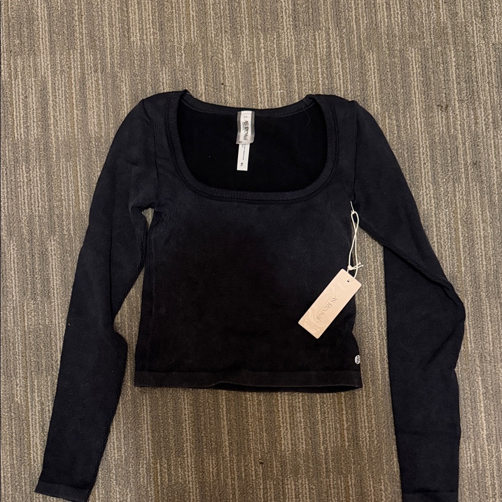 Altar'd State Revival Black Long Sleeve Workout Top
